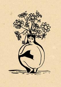 Ilustracija Woman in vase, Raissa Oltmanns, (30 x 40 cm)