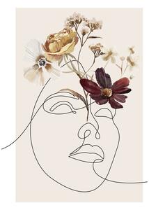Ilustracija Wild Flower Love, Lola Lilaxlola, (30 x 40 cm)