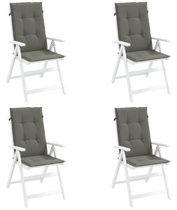 VidaXL Jastuci za stolice 4 kom tamnosivi 120 x 50 x 4 cm od tkanine
