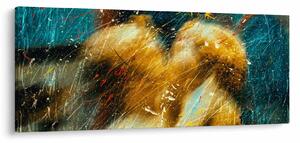 Slika - Ljubljenje anđela (120x50 cm)
