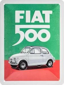 Metalni znak Fiat 500 Italian Colours, (15 x 20 cm)