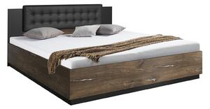 Krevet Austin AN111Bračni, Smeđa, 140x200, Laminirani iveral, Basi a doghePodnice za krevet, 146x205x90cm