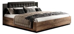 Krevet Austin AN111Bračni, Smeđa, 140x200, Laminirani iveral, Basi a doghePodnice za krevet, 146x205x90cm
