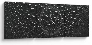 Slika kapljica vode (sa satom) (90x30 cm)