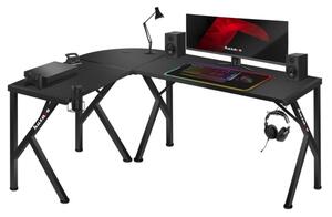 Prostrani kutni stol HERO 6.3 u crnoj boji