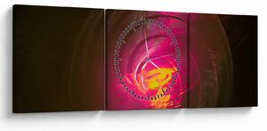 Slika - spiralna apstrakcija (sa satom) (90x30 cm)