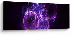 Apstraktna slika mjehurića (sa satom) (90x30 cm)