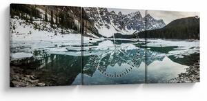 Slika - jezero zimi (sa satom) (90x30 cm)