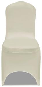 VidaXL Rastezljiva presvlaka za stolicu, krem bijela, 50 kom