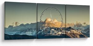 Slika - vrhovi planina (sa satom) (90x30 cm)