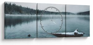 Slika - ledeno sjeverno jezero (sa satom) (90x30 cm)
