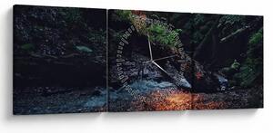 Slika planinskog potoka (sa satom) (90x30 cm)