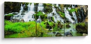 Slika - slapovi (sa satom) (90x30 cm)