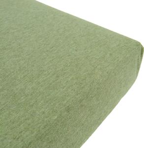 Donja plahta Jersey Melange - Svijetlo zelena - 90x200 cm