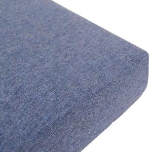 Donja plahta Jersey Melange - Plava - 180x200 cm