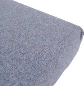 Donja plahta Jersey Melange - Svijetlo plava - 160x200 cm