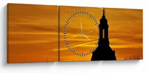 Slika crkve pri zalasku sunca (sa satom) (90x30 cm)
