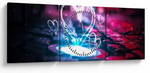 Slika svijetlećeg srca (sa satom) (90x30 cm)