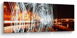Slika svjetlosnih valova (sa satom) (90x30 cm)