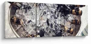 Slika - šampanjac u ledu (sa satom) (90x30 cm)