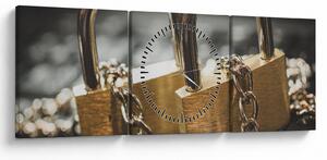 Slika dvije brave (sa satom) (90x30 cm)