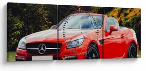 Slika - crveni Mercedes (sa satom) (90x30 cm)