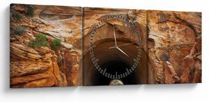Slika - tunel u stijeni (sa satom) (90x30 cm)