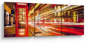 Slika crvene londonske telefonske govornice (sa satom) (90x30 cm)