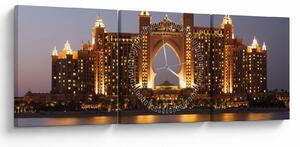 Slika zgrade u Dubaiju (sa satom) (90x30 cm)