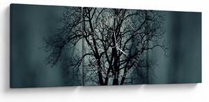 Slika stabla u pomrčini (sa satom) (90x30 cm)