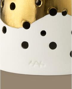 Porculanski svijećnjak zlatne boje Kähler Design Nobili, visina 25,5 cm