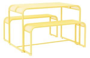 Žuti metalni balkonski stol Garden Pleasure MWH, 63 x 110 cm