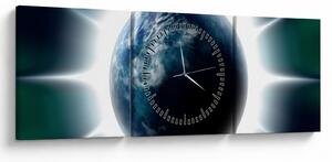 Slika osvijetlenog planeta (sa satom) (90x30 cm)
