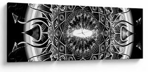 Slika crno-bijelih ornamenata (sa satom) (90x30 cm)