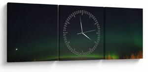 Slika polarne svjetlosti (sa satom) (90x30 cm)