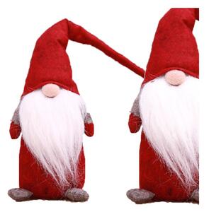 Božićna figura – Djed Božićnjak od pliša, 44 cm, crvena