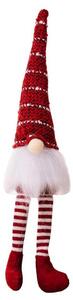 Božićna figura – patuljak od pliša, 7 cm, crvena
