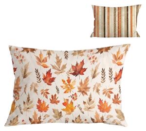 Flanel Jastučnica LEAVES & STRIPES 50x70 cm, šarena