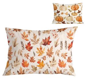 Flanelna jastučnica LEAVES & PUMPKINS 50x70 cm, šarena