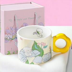 Šalica – s tanjurićem i žličicom, u poklon kutiji, 280 ml, žuta