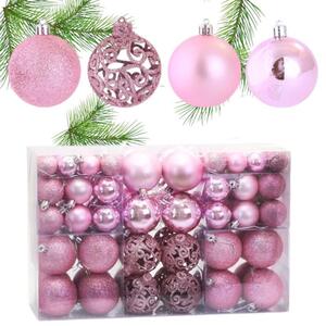 Kuglice za bor – set od 100 kom, 36×23×12 cm, roze