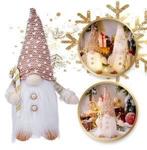 Božićna figura – patuljak od pliša, 30 cm, KSN01Z