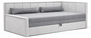 Siva sklopiva/s prostorom za odlaganje sofa od šenila 214 cm Fulgeo – ELTAP
