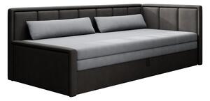Tamno siva sklopiva/s prostorom za odlaganje sofa od šenila 214 cm Fulgeo – ELTAP