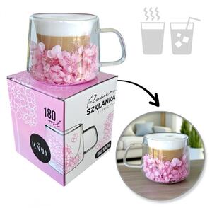 Termo čaša s cvijećem, 180 ml, bež