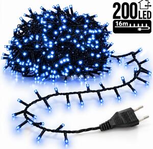 Božićne lampice – 200 LED, za unutra i van, 13×8×6,5 cm, plave