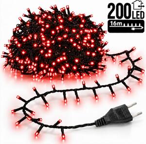 Božićne lampice – 200 LED, za unutra i van, 13×8×6,5 cm, crvene