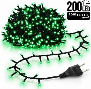 Božićne lampice – 200 LED, za unutra i van, 13×8×6,5 cm, zelene