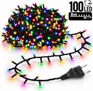 Božićne lampice – 100 LED, za unutra i van, 12×7×6 cm, šarene
