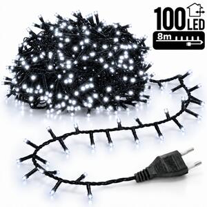 Božićne lampice – 100 LED, za unutra i van, 12×7×6 cm, bijele